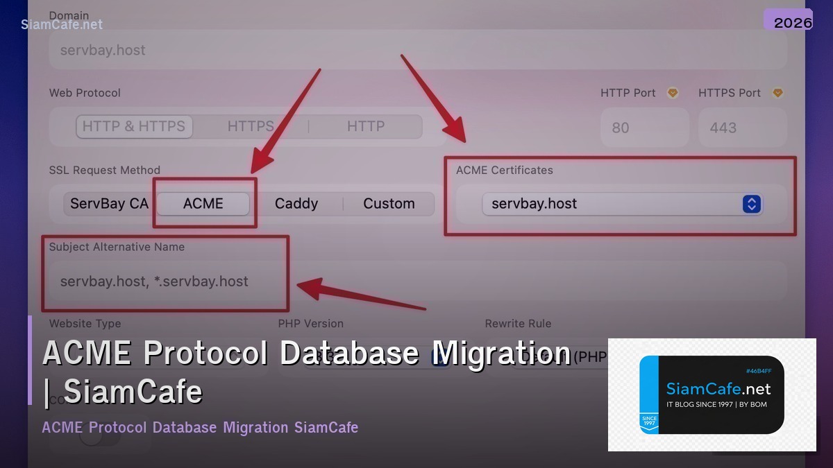 acme protocol database migration