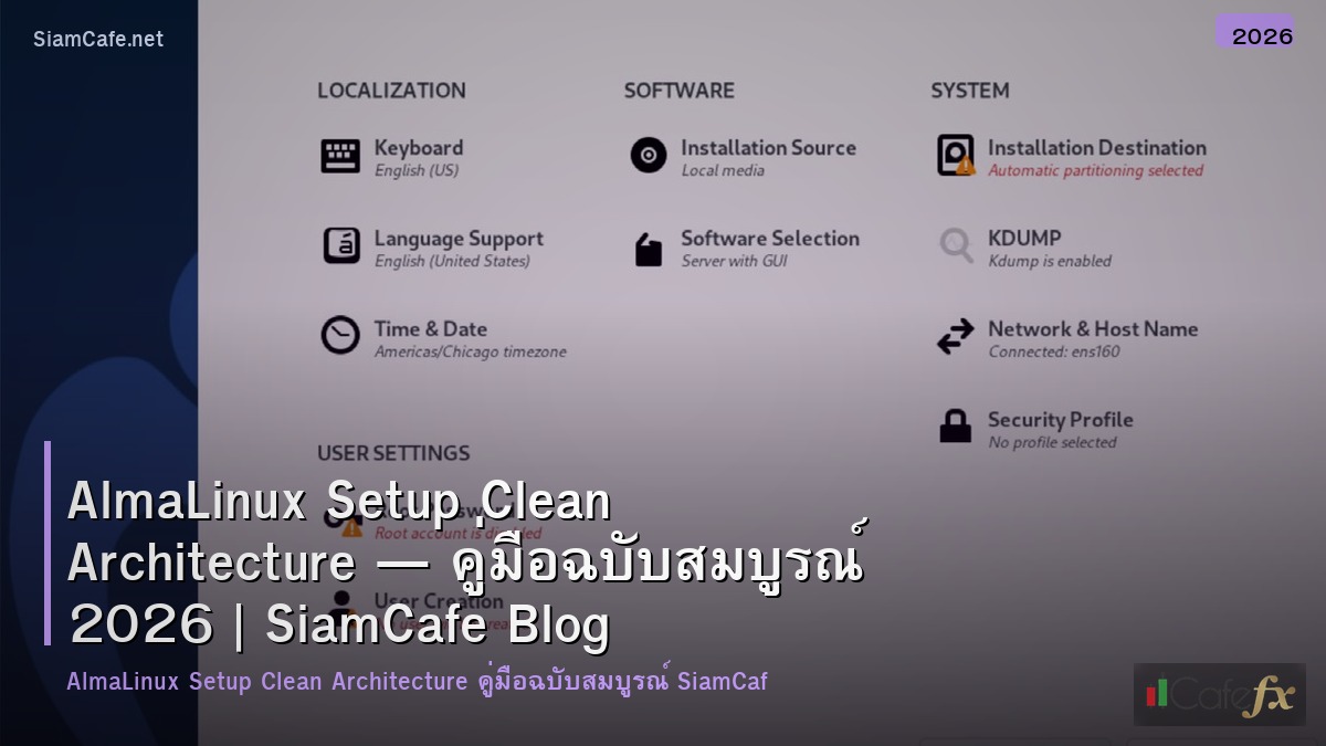 almalinux setup clean architecture