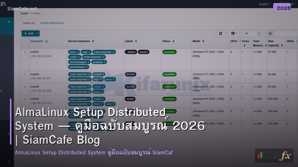 almalinux setup distributed system