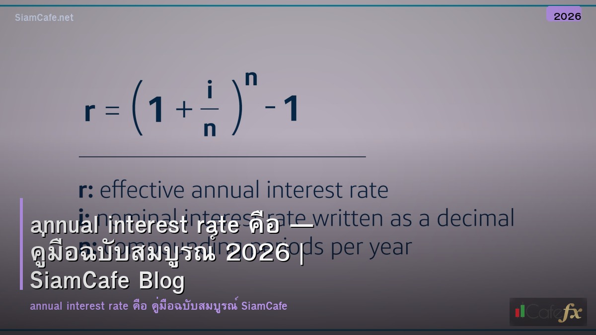 annual interest rate คอ