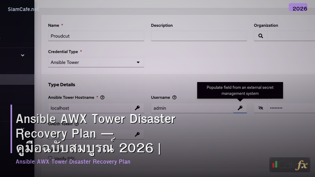 ansible awx tower disaster recovery plan