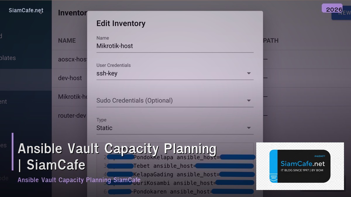 ansible vault capacity planning