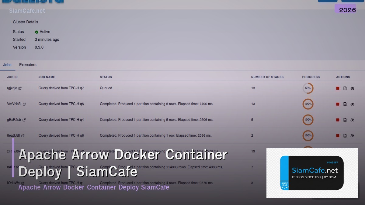apache arrow docker container deploy