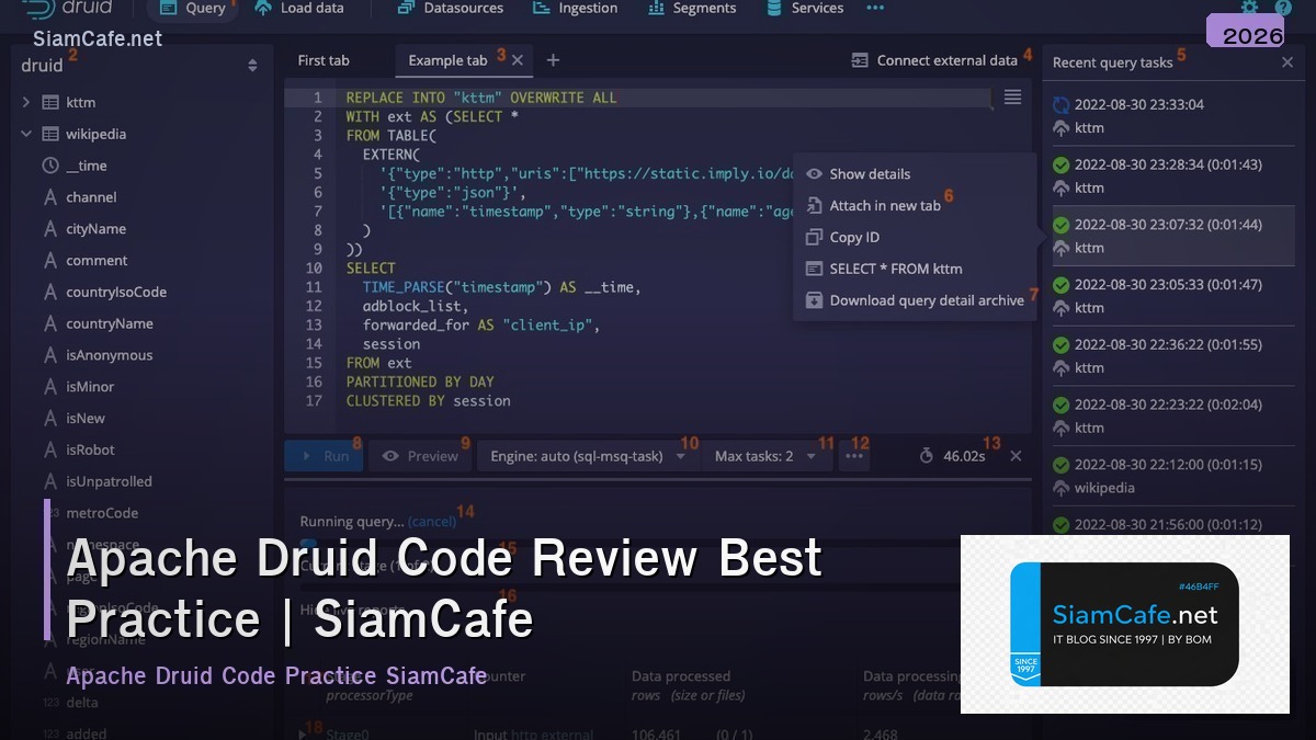 apache druid code review best practice