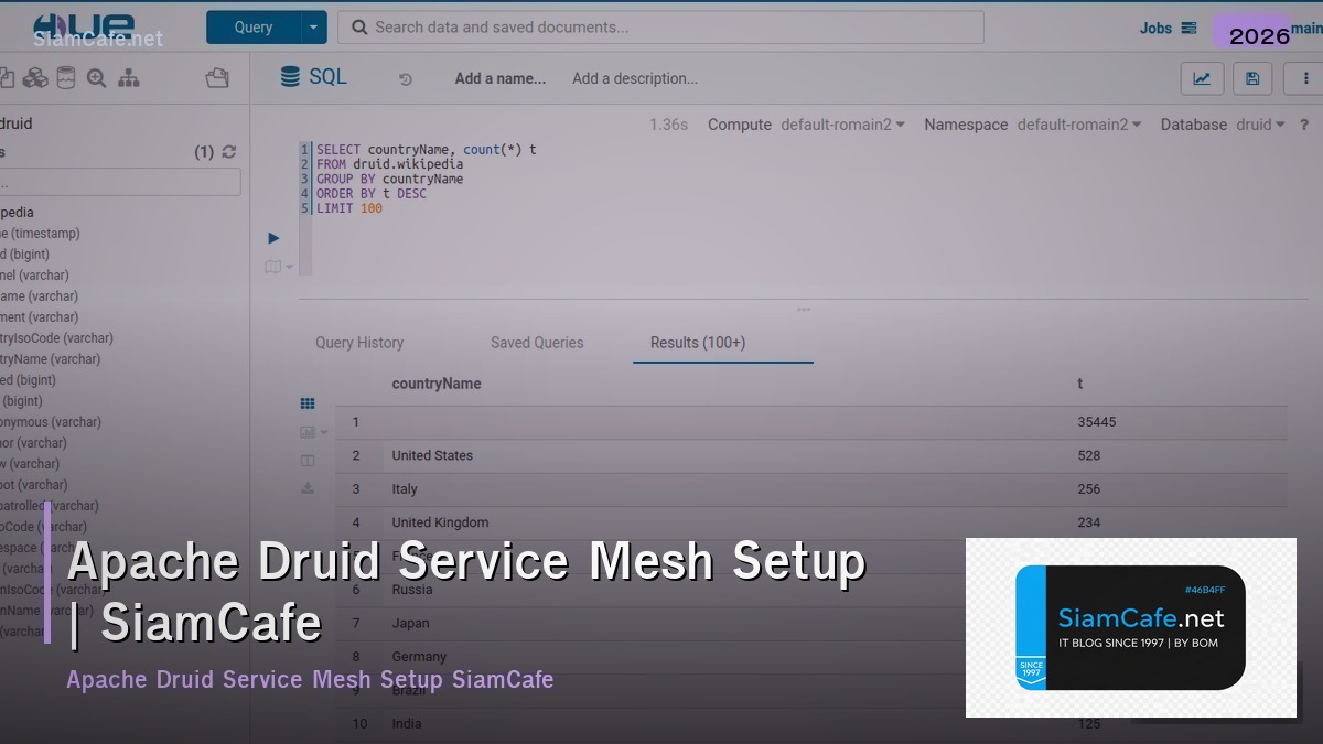 apache druid service mesh setup