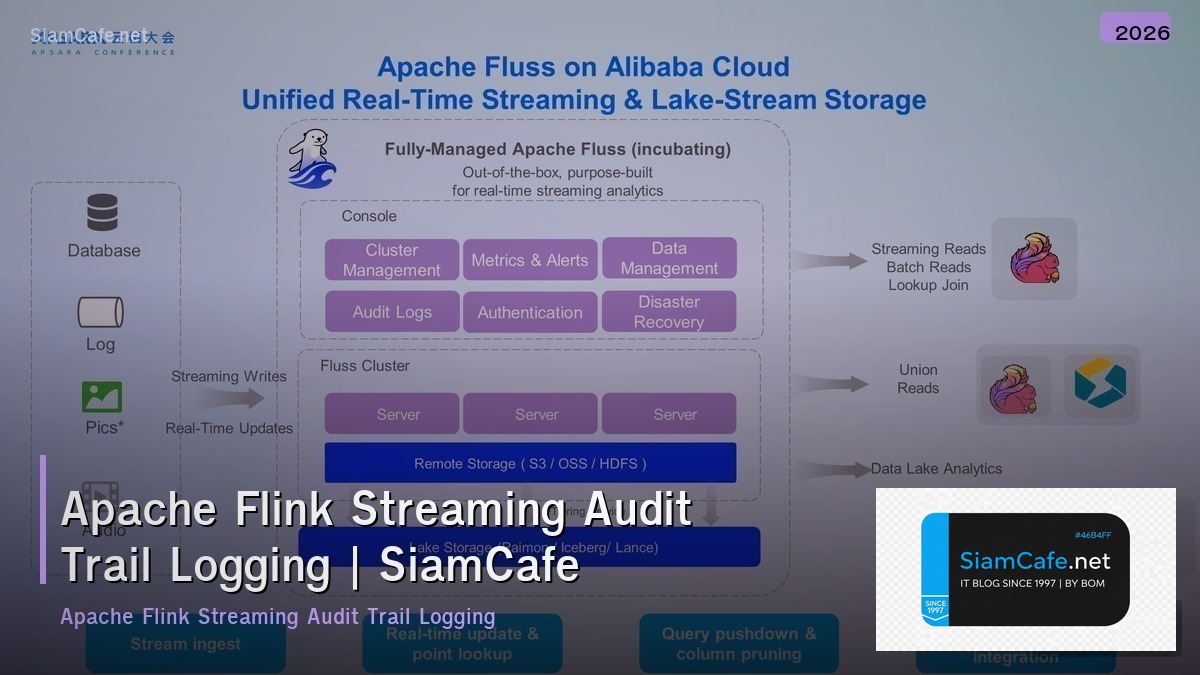 apache flink streaming audit trail logging