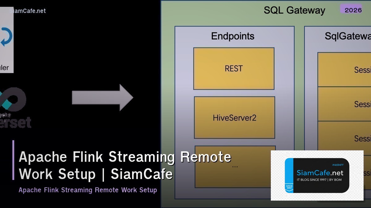 apache flink streaming remote work setup