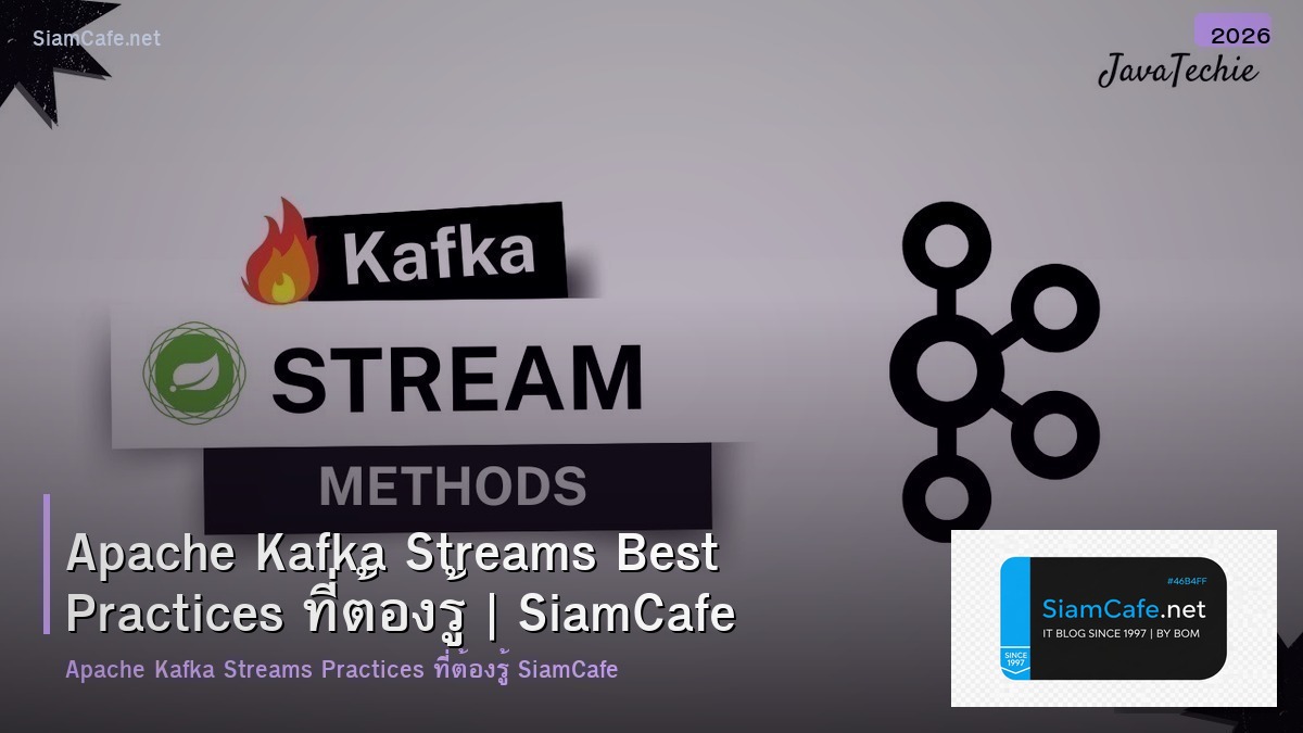 apache kafka streams best practices ทตองร