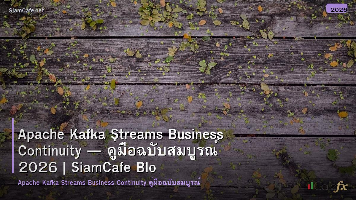 apache kafka streams business continuity