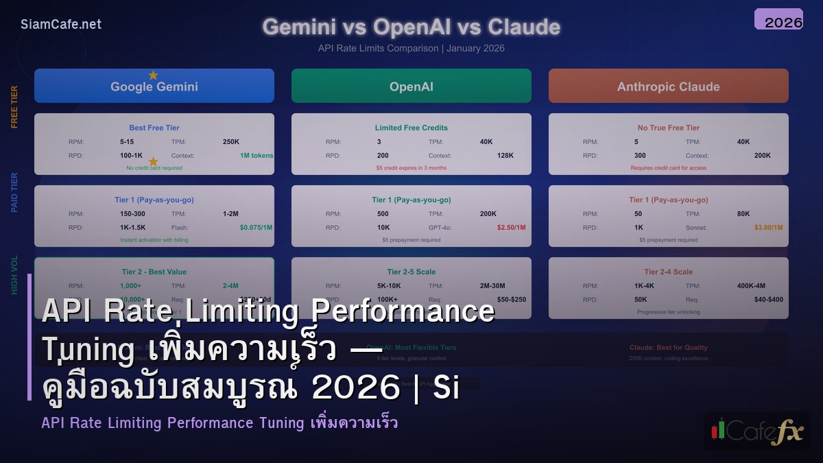 api rate limiting performance tuning เพมความเรว