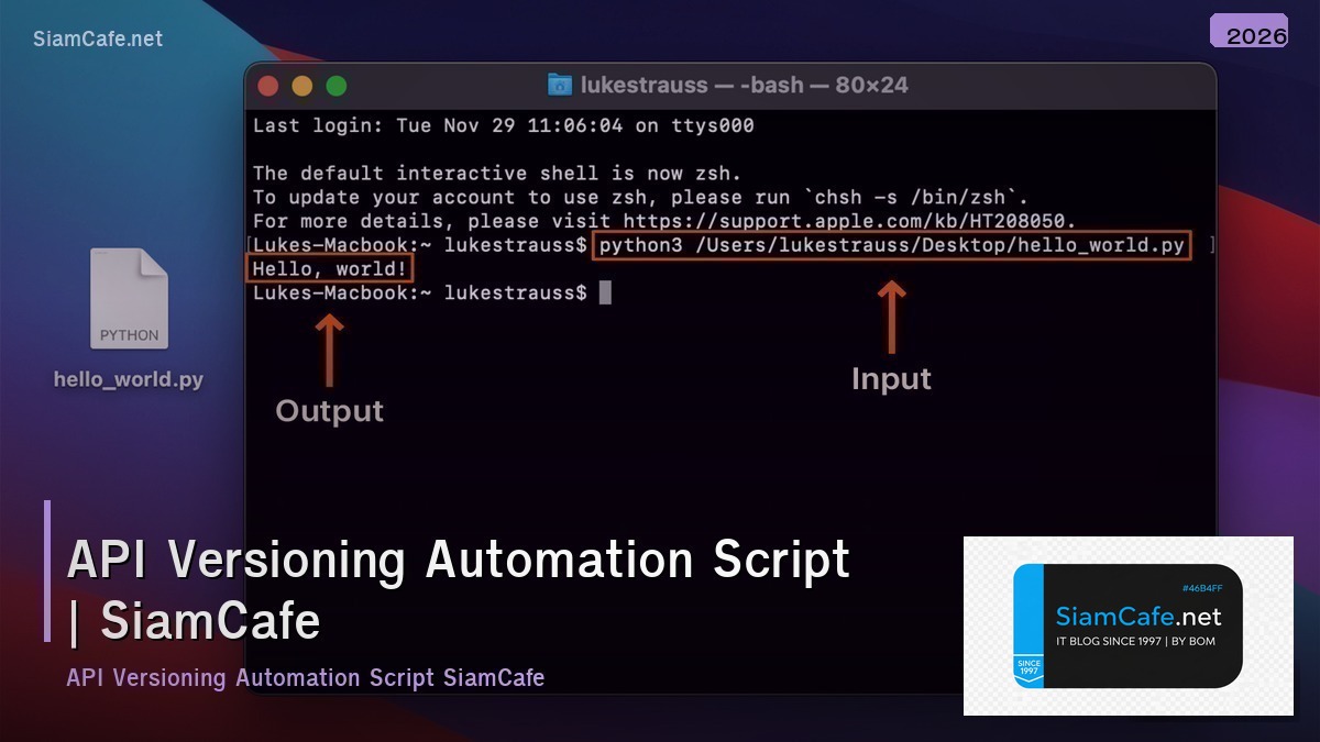 api versioning automation script
