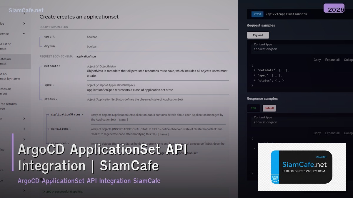argocd applicationset api integration เชอมตอระบบ