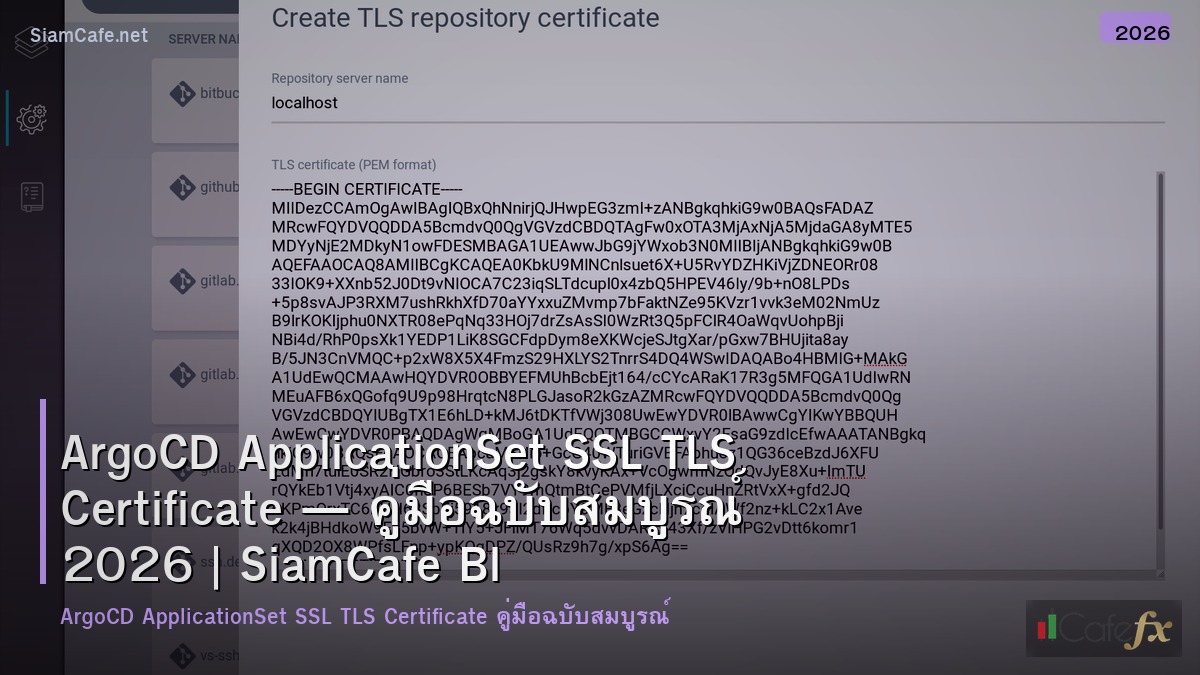 argocd applicationset ssl tls certificate
