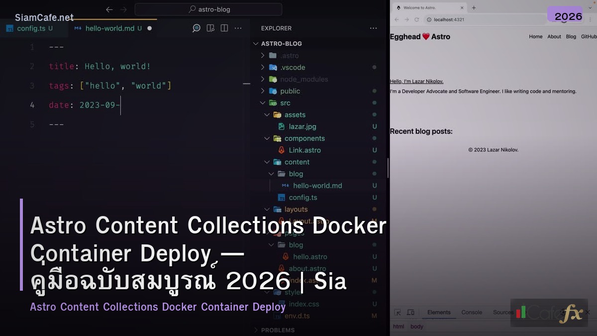 astro content collections docker container deploy
