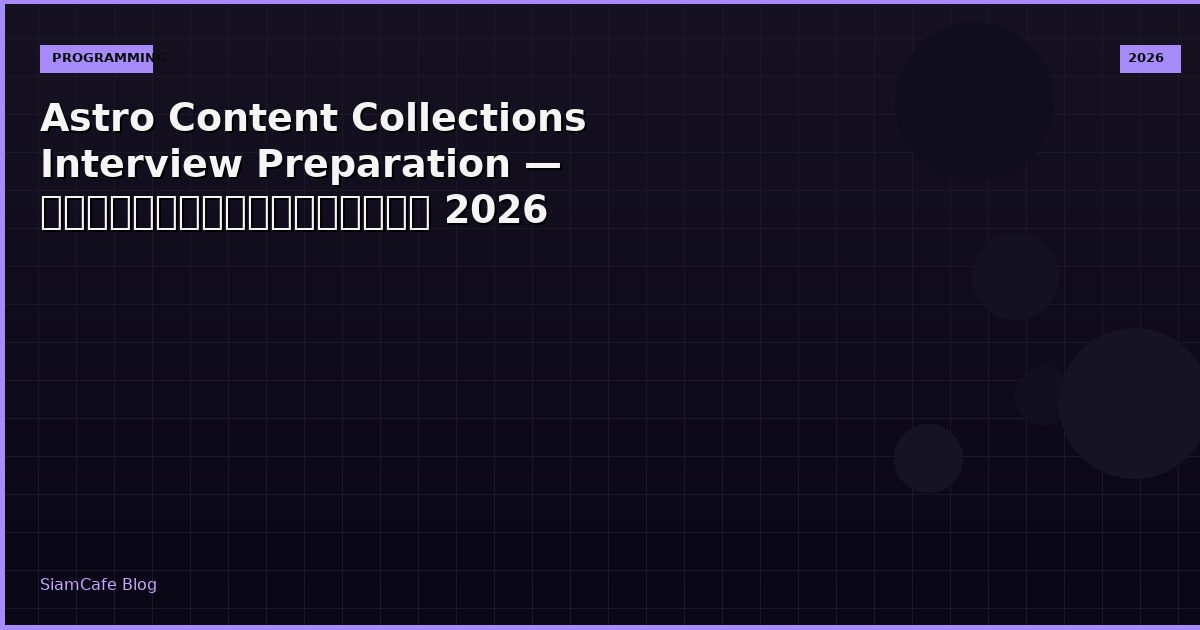 astro content collections interview preparation