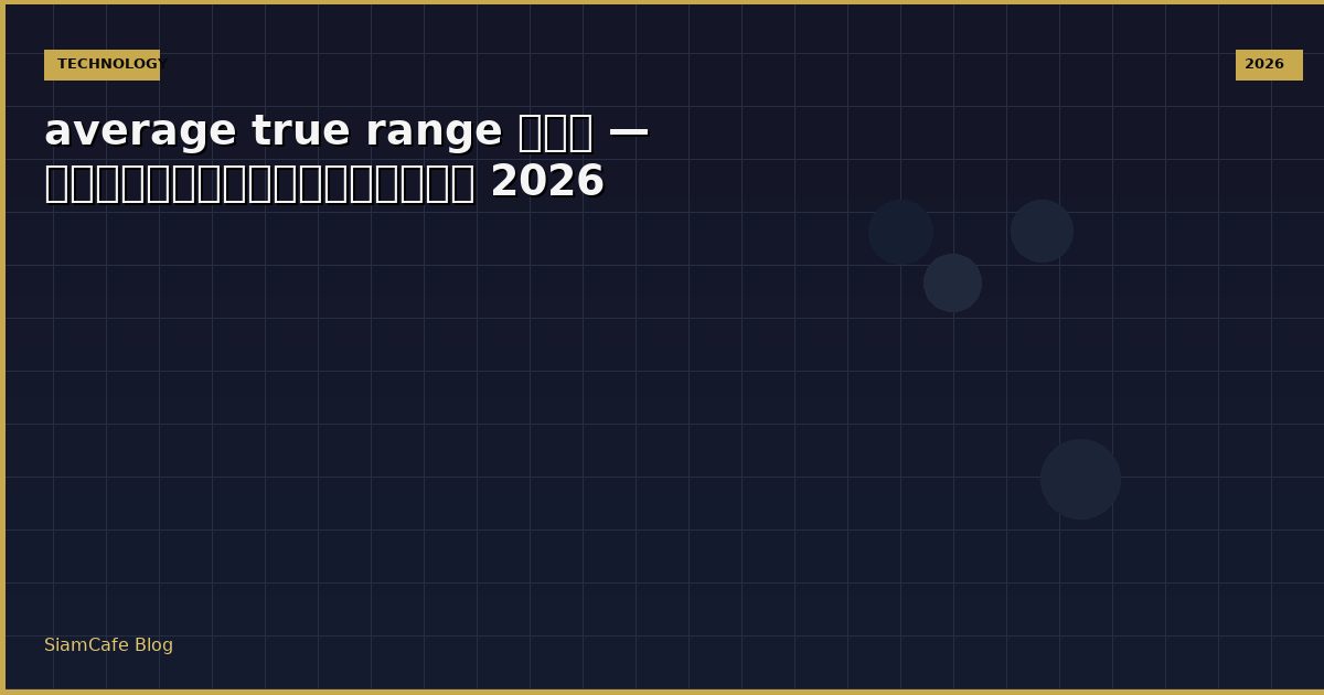 average true range คอ