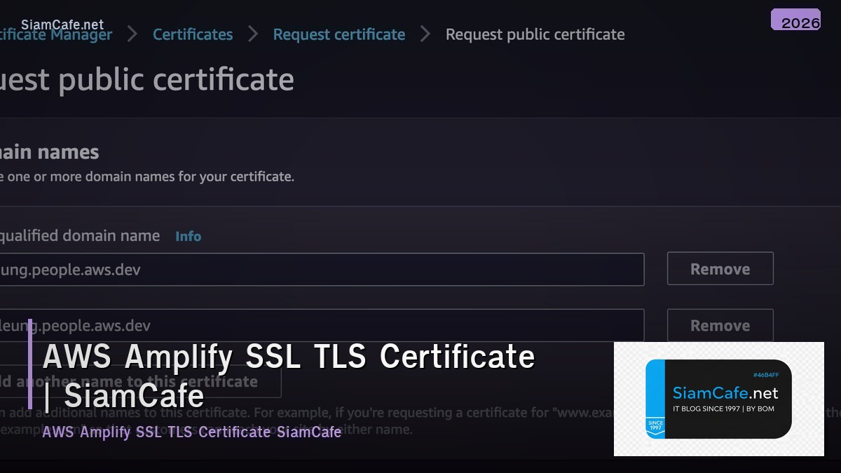aws amplify ssl tls certificate
