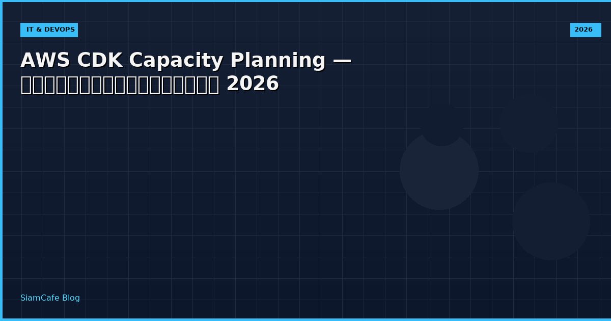 aws cdk capacity planning