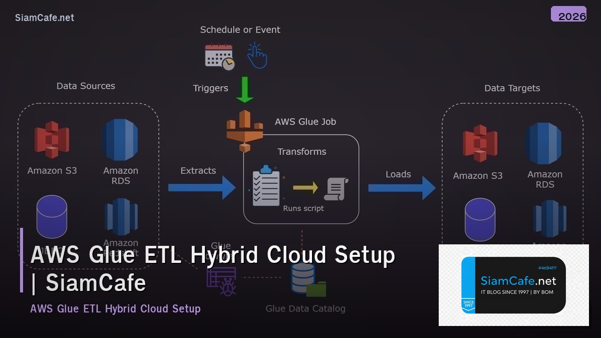 aws glue etl hybrid cloud setup