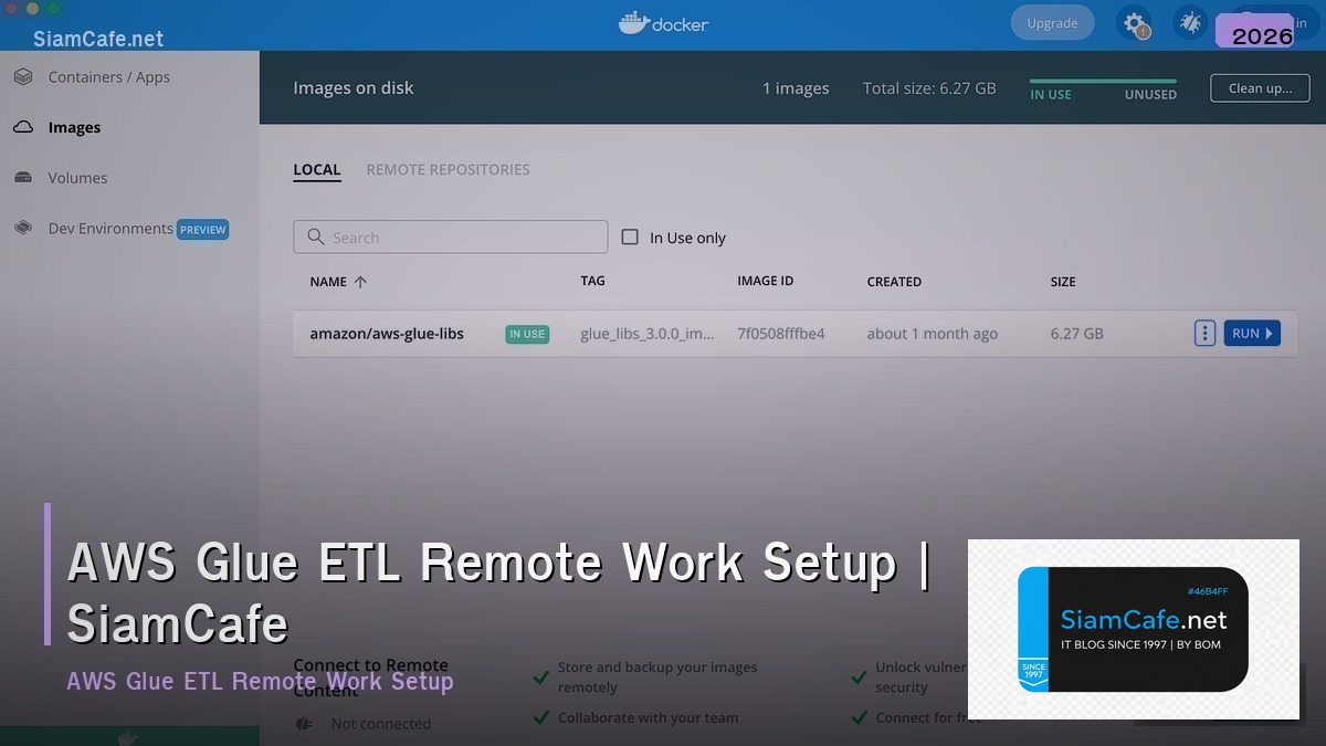 aws glue etl remote work setup