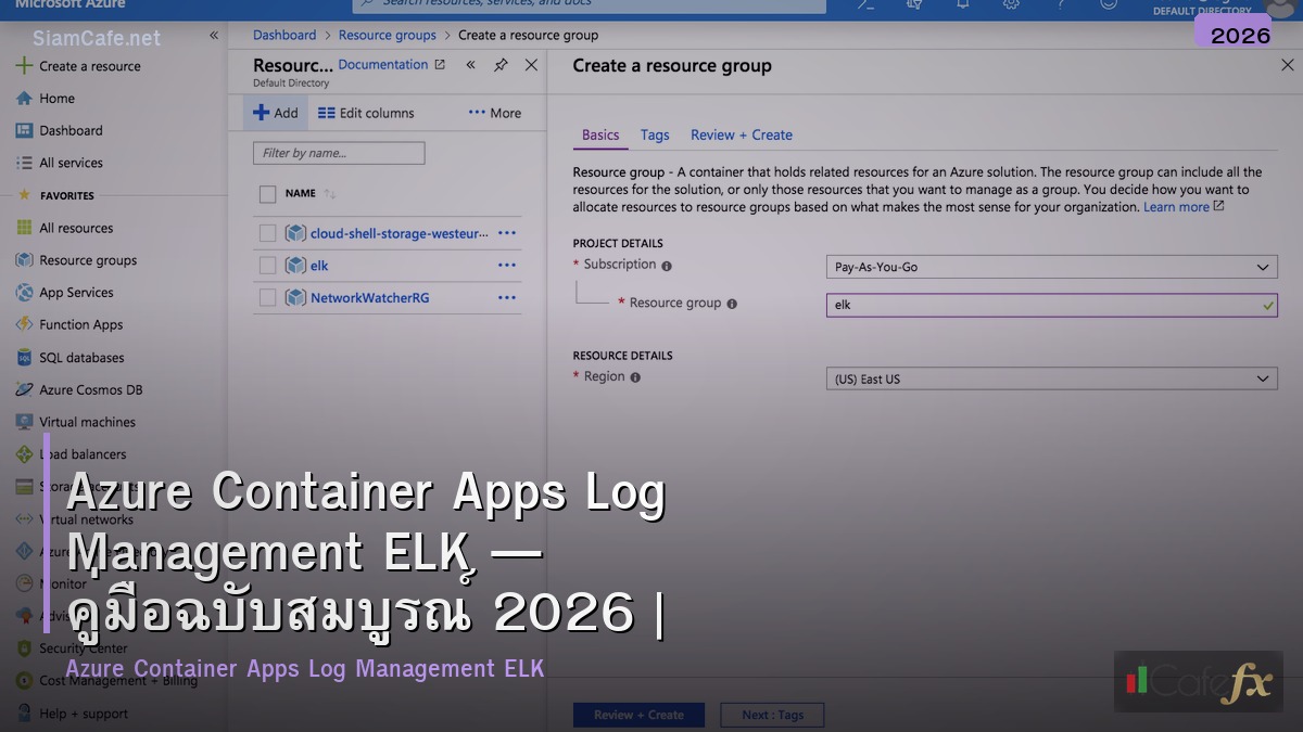 azure container apps log management elk