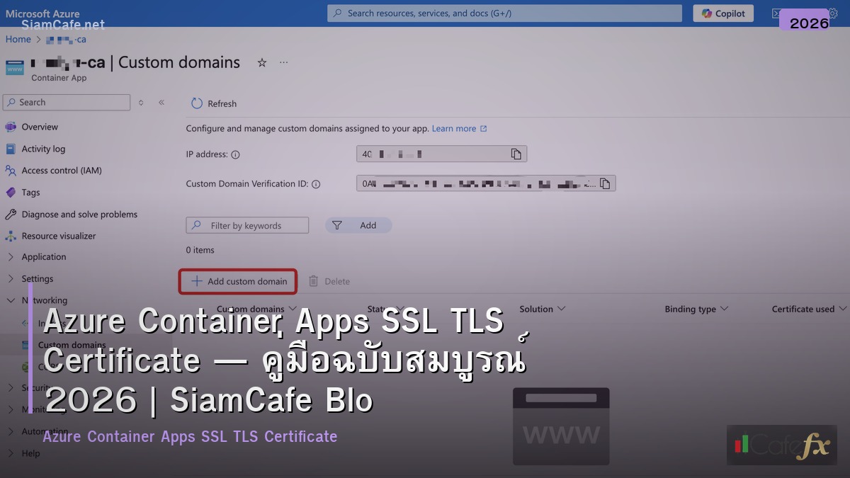 azure container apps ssl tls certificate