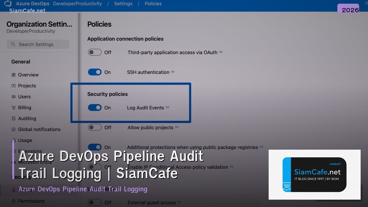 azure devops pipeline audit trail logging
