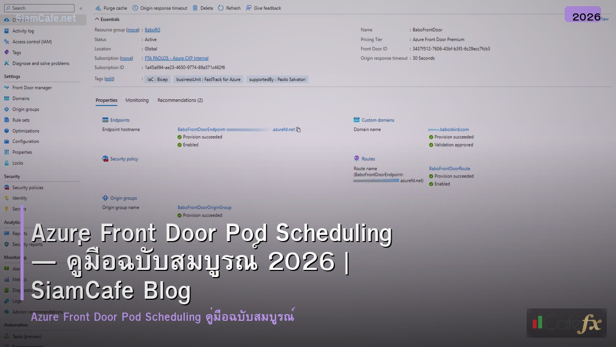 azure front door pod scheduling