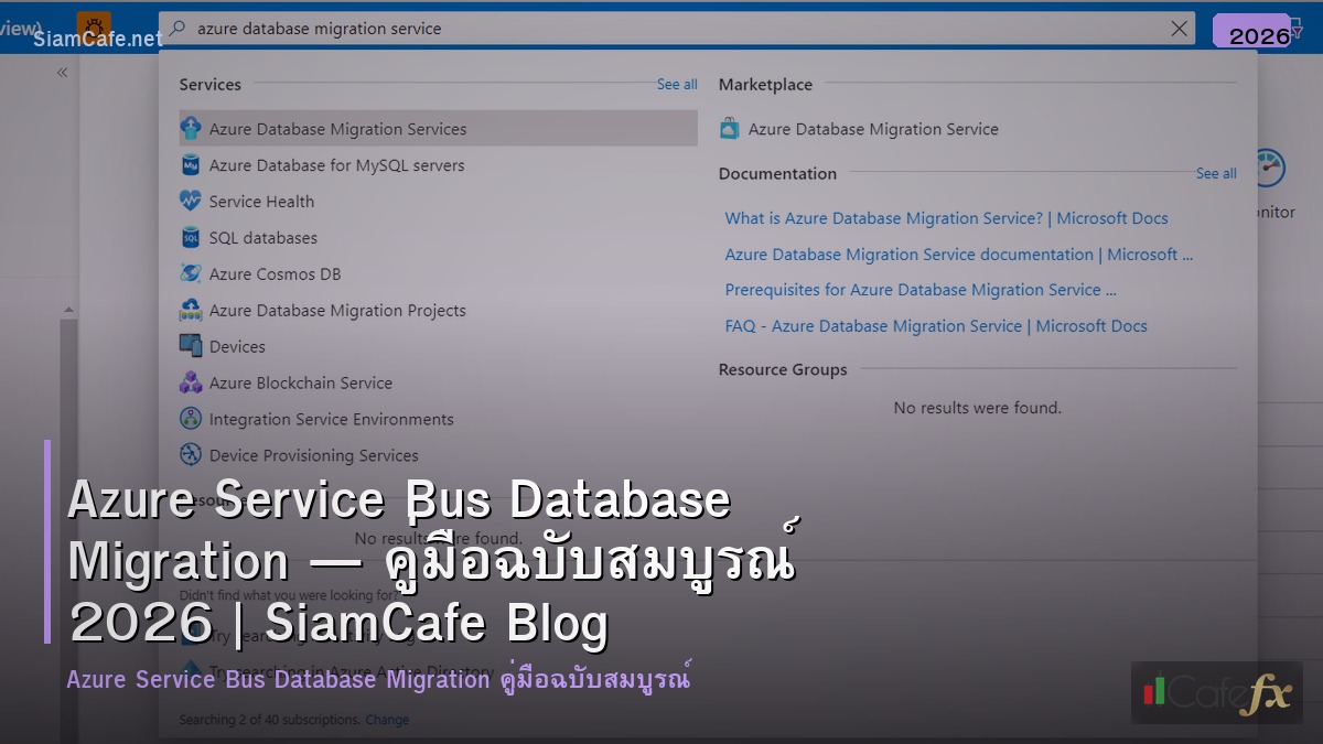 azure service bus database migration