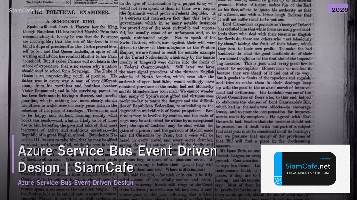 azure service bus event driven design