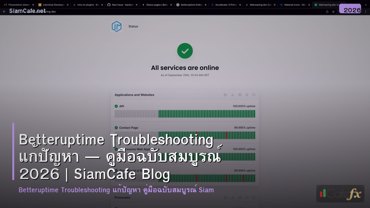 betteruptime troubleshooting แกปญหา