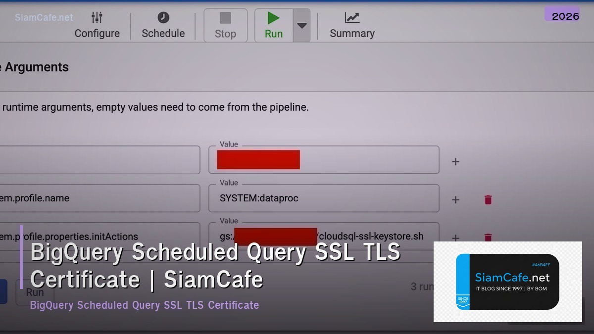 bigquery scheduled query ssl tls certificate
