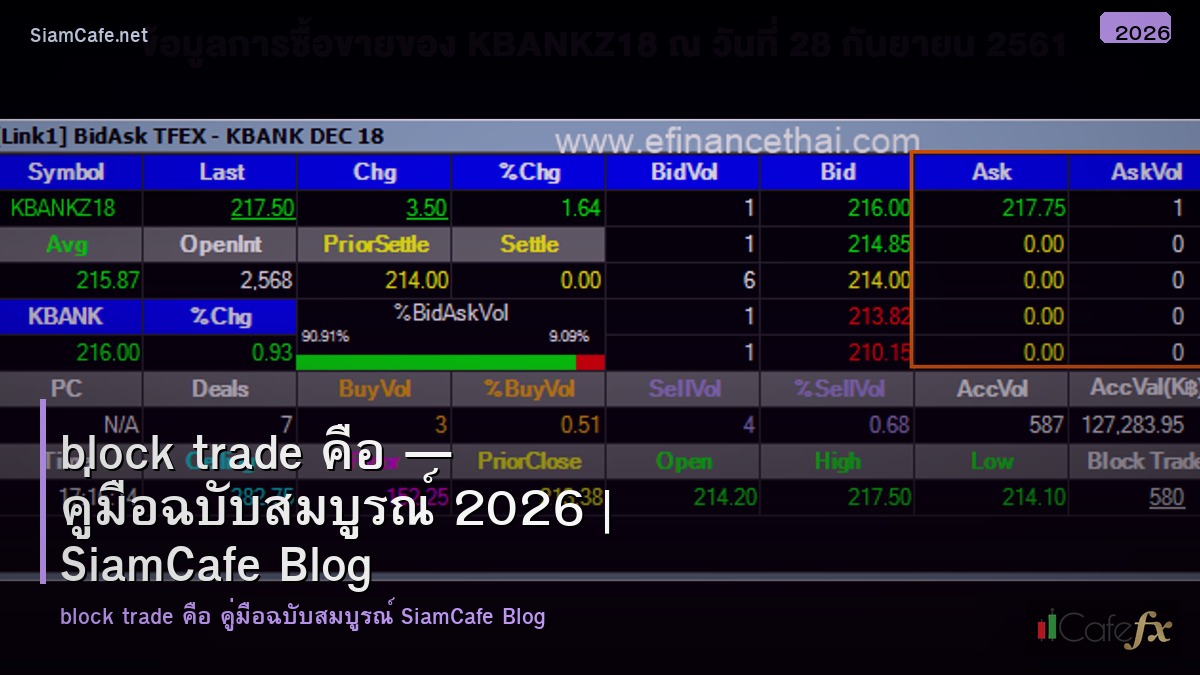 block trade คอ