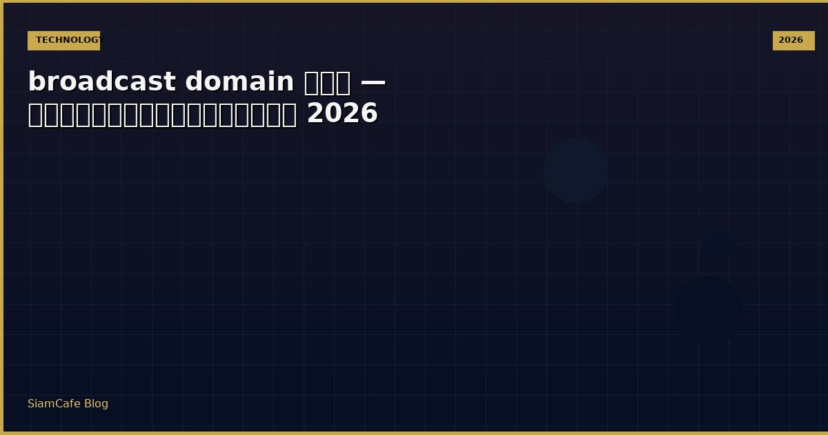 broadcast domain คอ