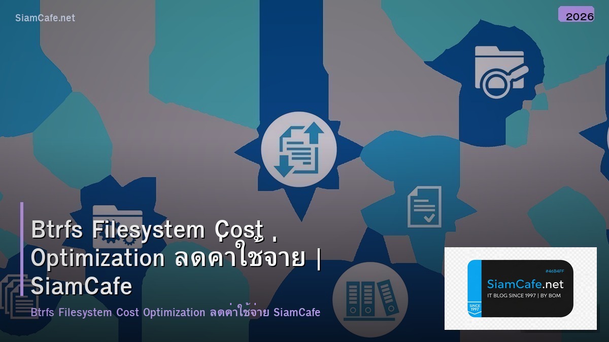 btrfs filesystem cost optimization ลดคาใชจาย