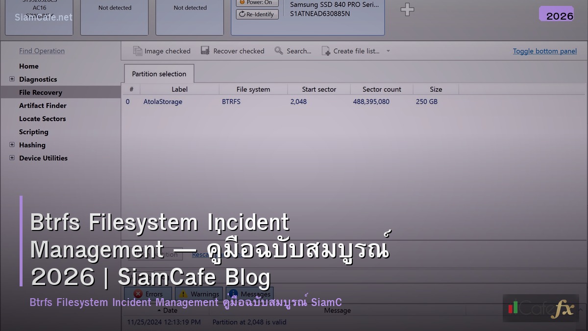 btrfs filesystem incident management
