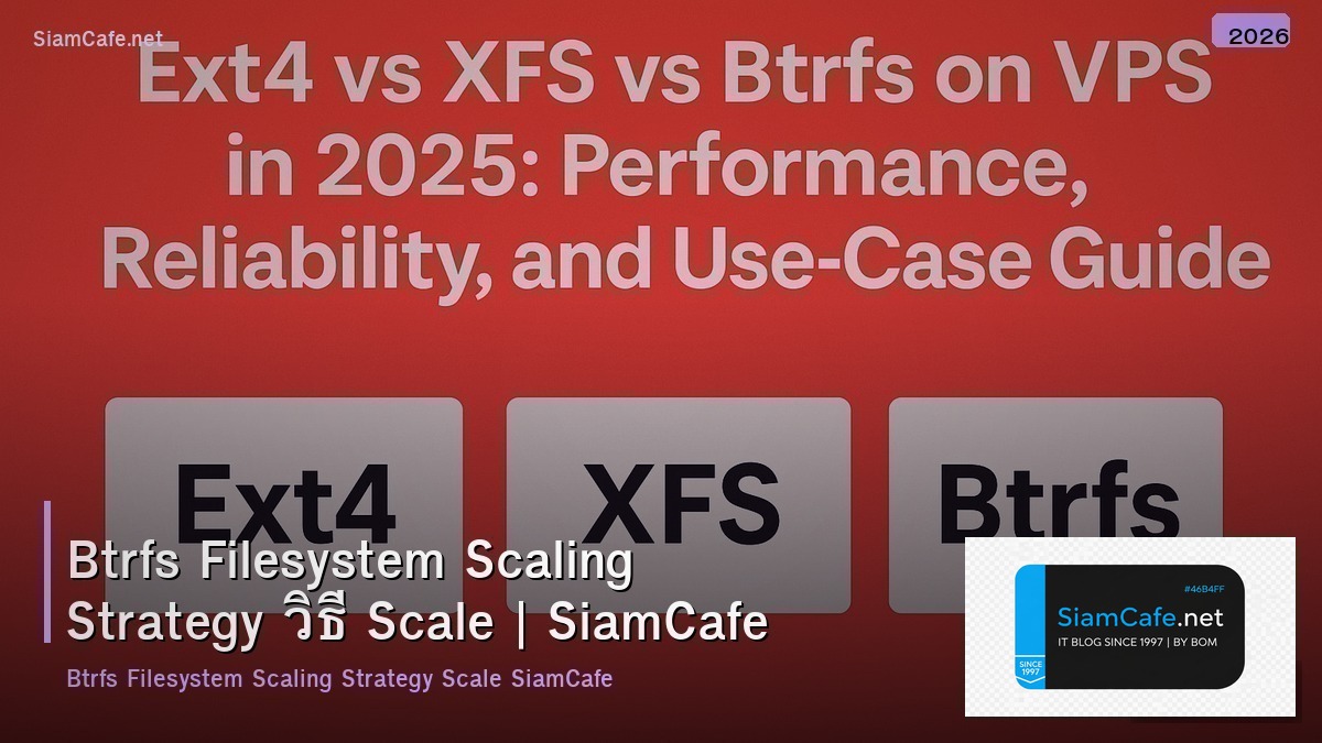 btrfs filesystem scaling strategy วธ scale