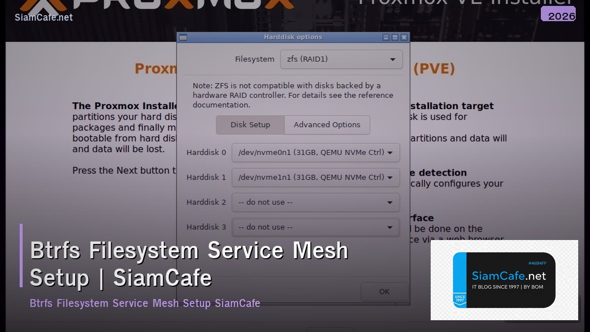 btrfs filesystem service mesh setup