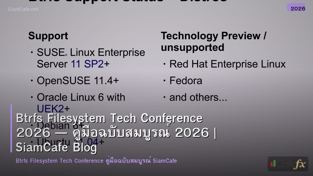 btrfs filesystem tech conference 2026