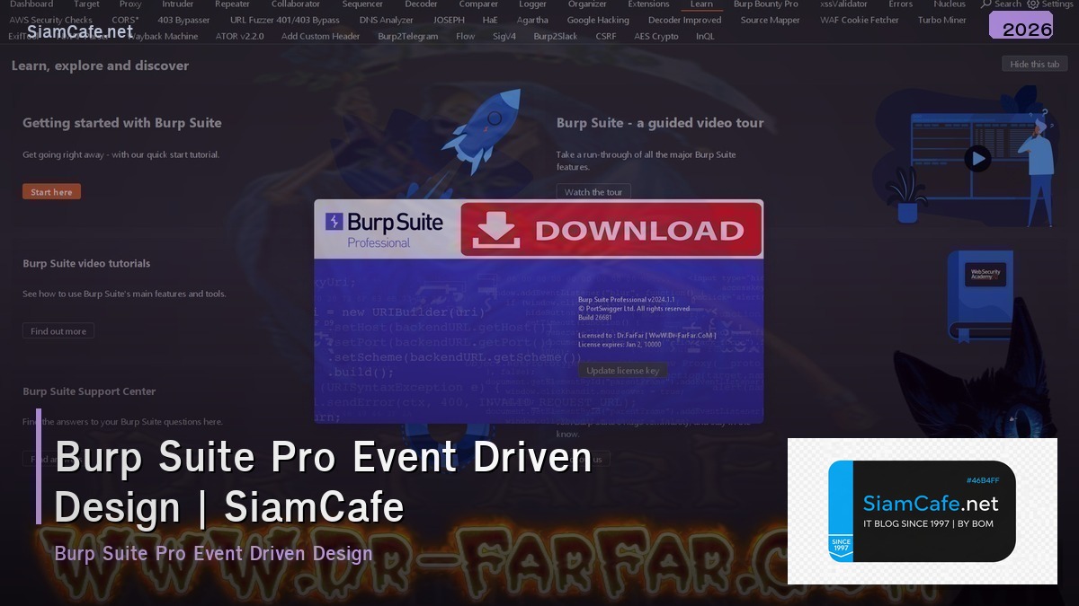 burp suite pro event driven design
