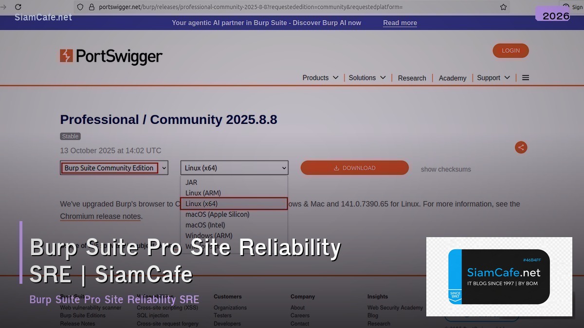 burp suite pro site reliability sre