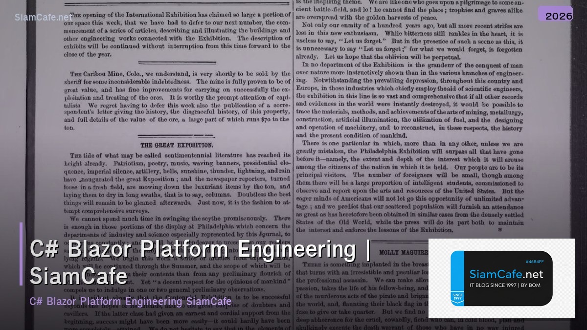 c blazor platform engineering