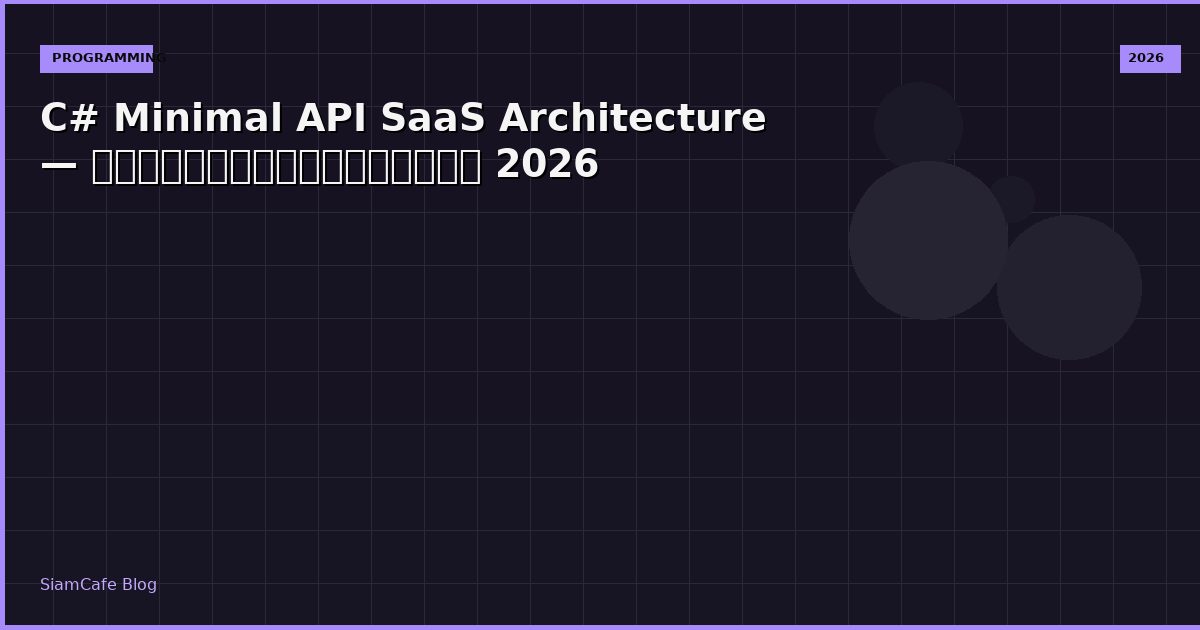 c minimal api saas architecture