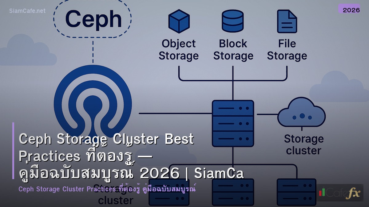 ceph storage cluster best practices ทตองร