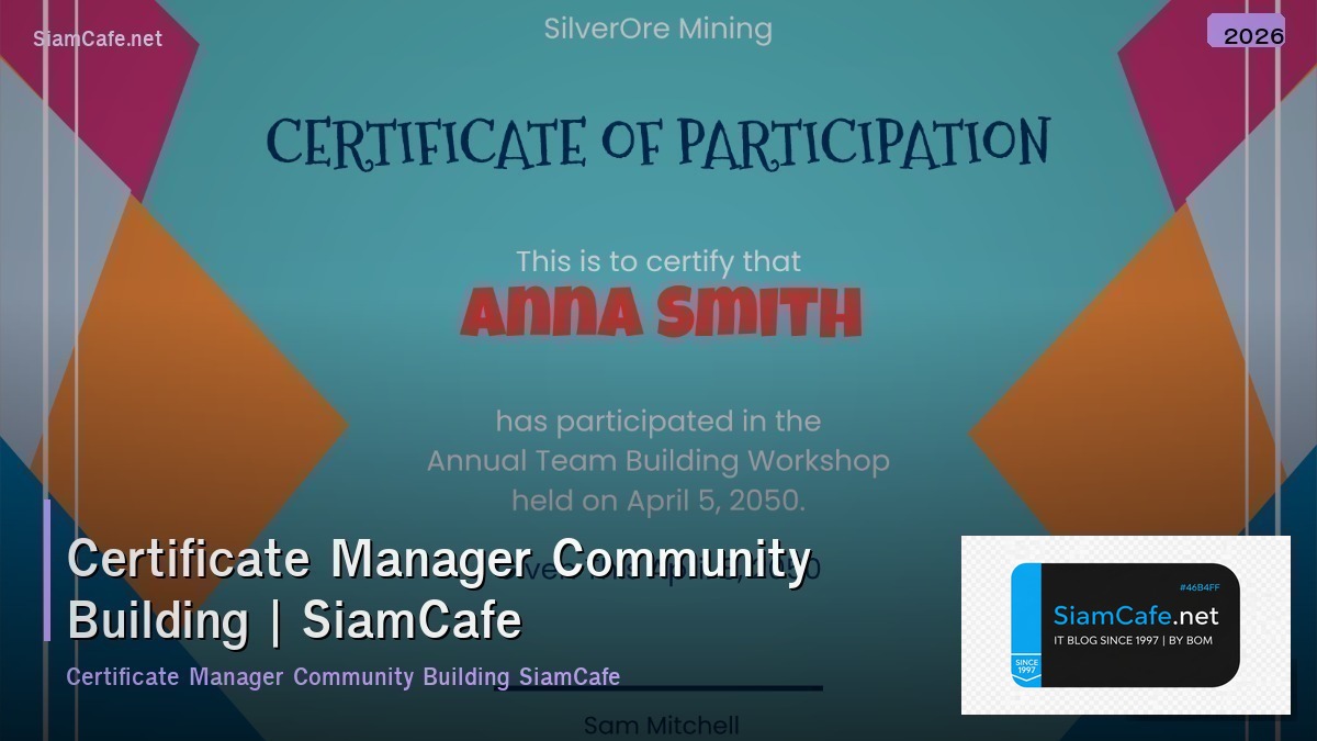 certificate manager community building