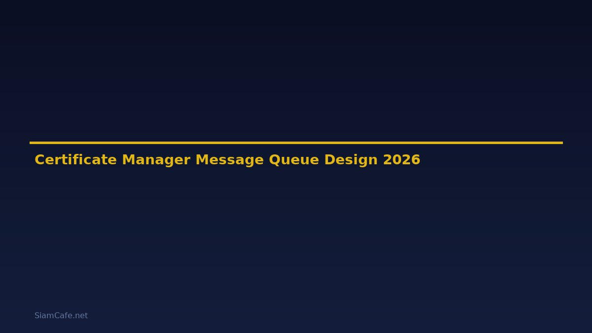 Certificate Manager Message Queue Design — คู่มือฉบับสมบูรณ์ 2026