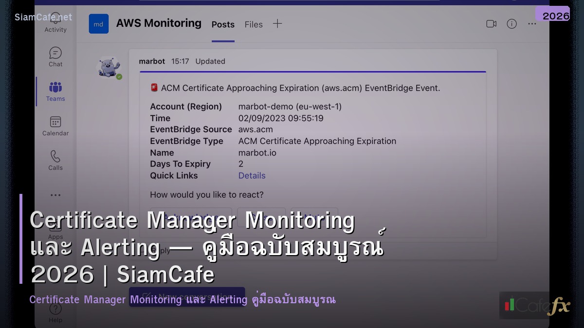 certificate manager monitoring และ alerting