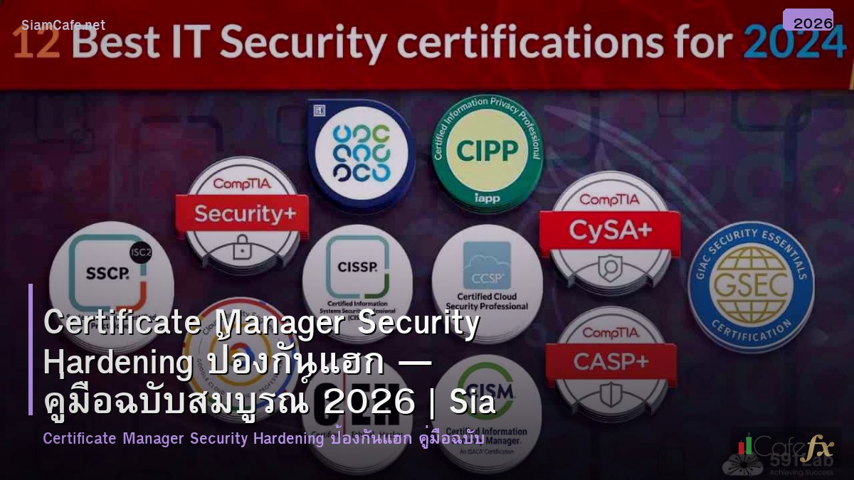 certificate manager security hardening ปองกนแฮก