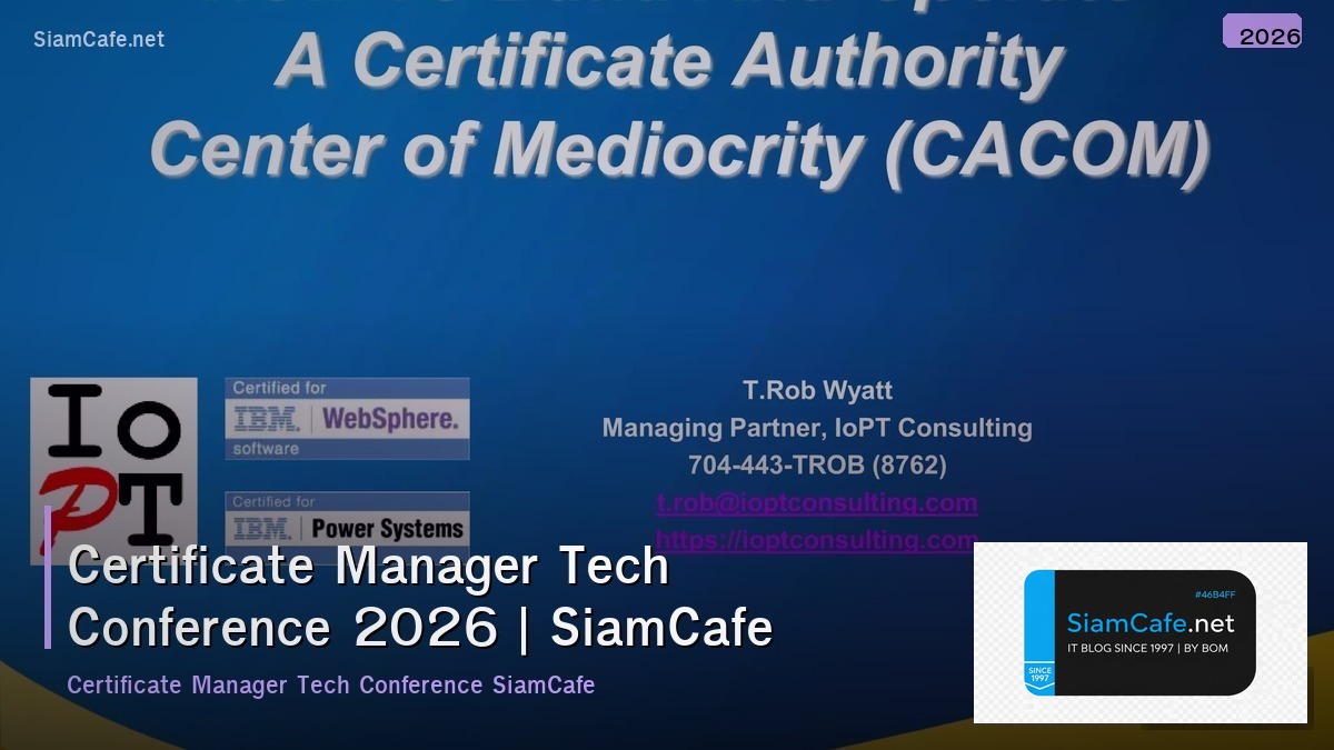 certificate manager tech conference 2026