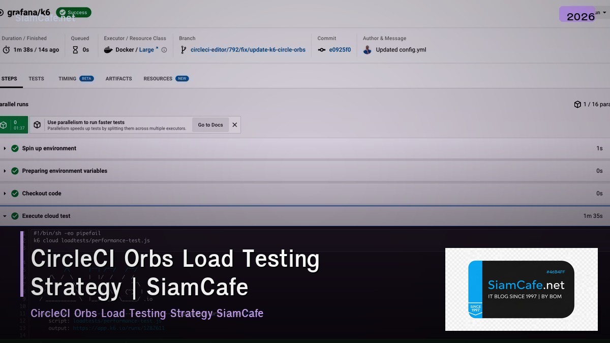 circleci orbs load testing strategy